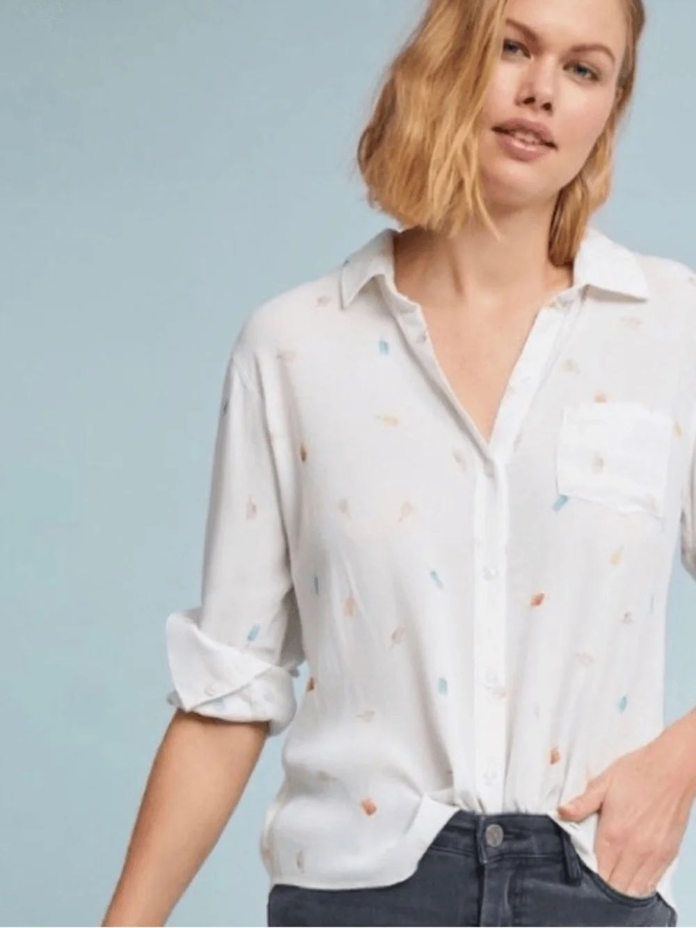 Rails Popsicle Button Down Blouse NWT